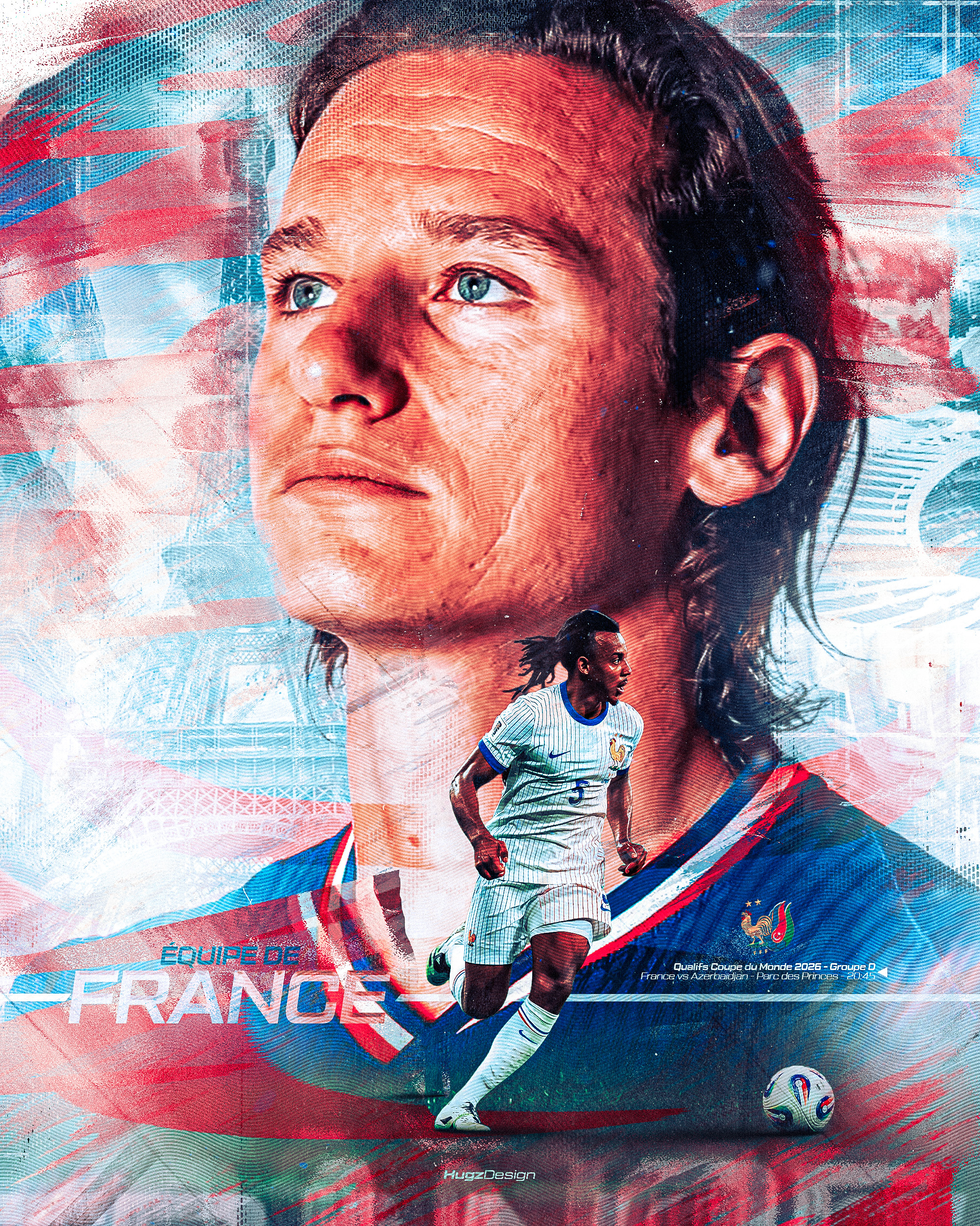 Création visuelle France Azerbaïdjan - marketing digital sportif